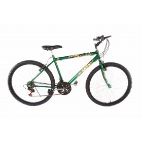 BICICLETA ARO 26 MTB MASCULINA VERDE COM MARCHA