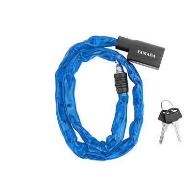 CADEADO 80 CM CORRENTE AZUL COM CHAVE