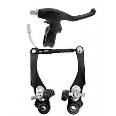 FREIO V-BRAKE NYLON COM MAÇANETA PRETO