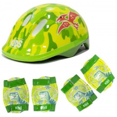 CAPACETE INFANTIL C/JOELHEIRA/COTOV VERD KT