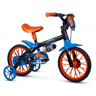 BICICLETA 12 MASC. POWER REX LARANJA/PTO UN